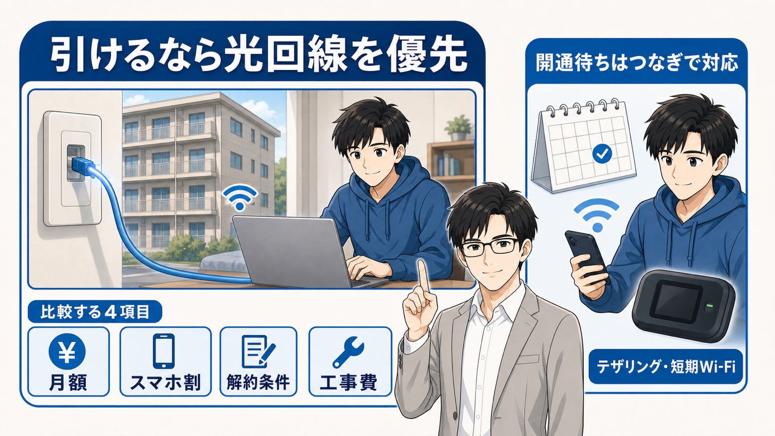 光回線が引ける場合は、正直に光回線をおすすめします